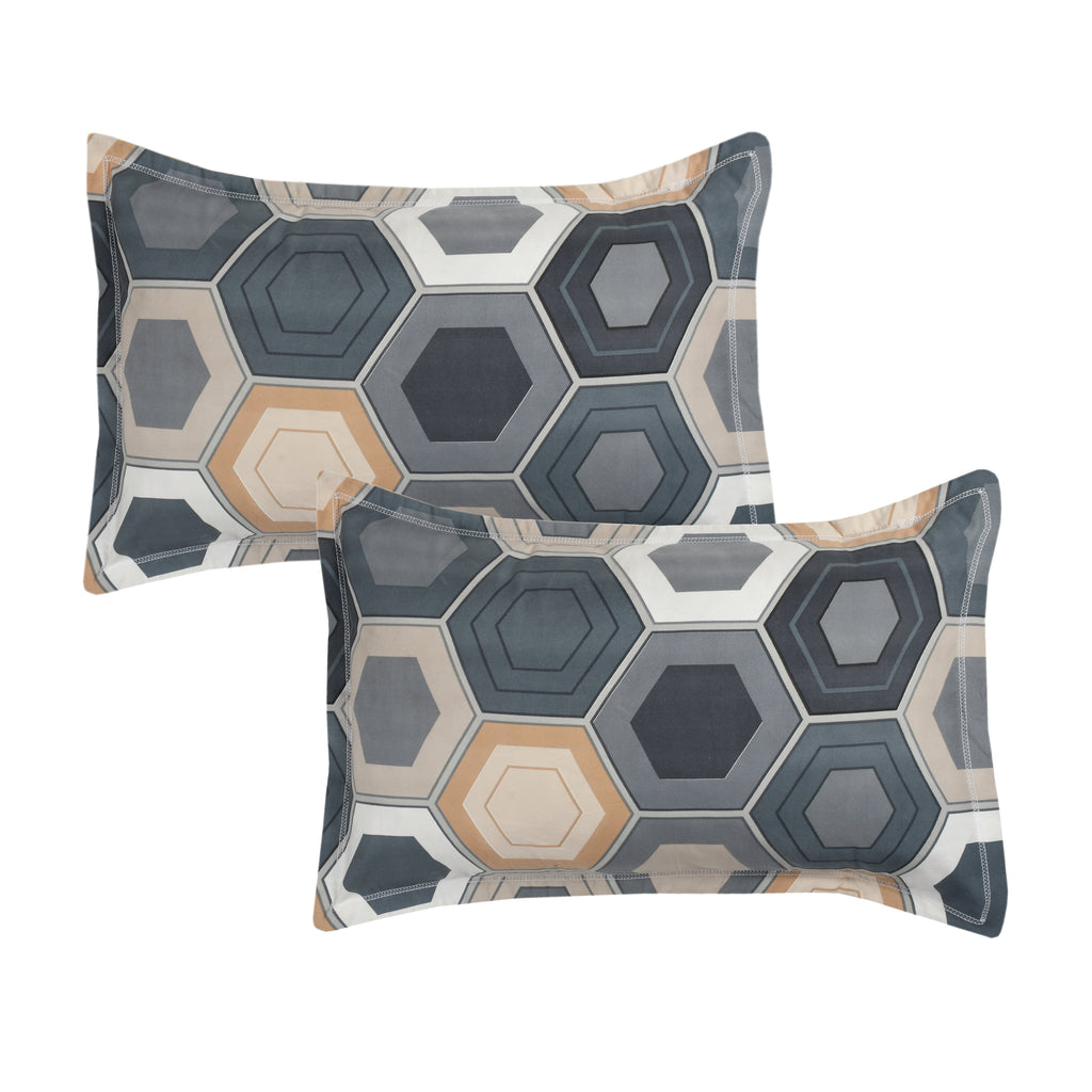 Urban Honeycomb, Breathable and Ultra-soft, Double Bed Bedsheet with 2 Pillow Cover