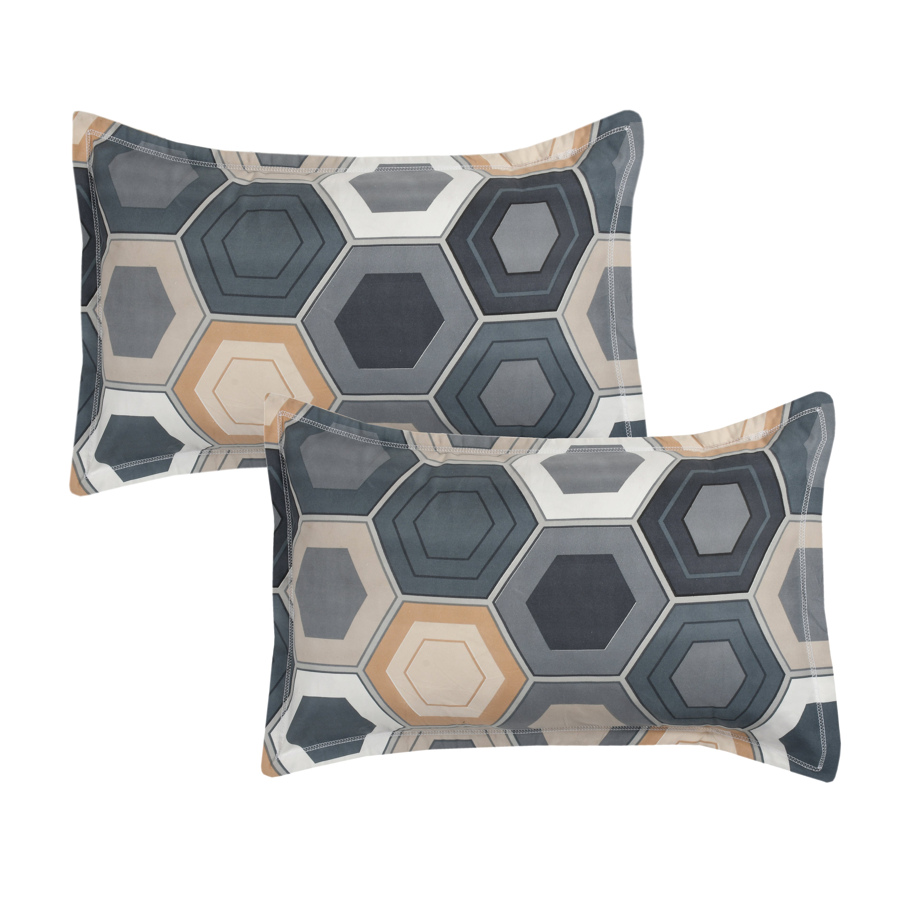 Urban Honeycomb, Breathable and Ultra-soft, Double Bed Bedsheet with 2 Pillow Cover