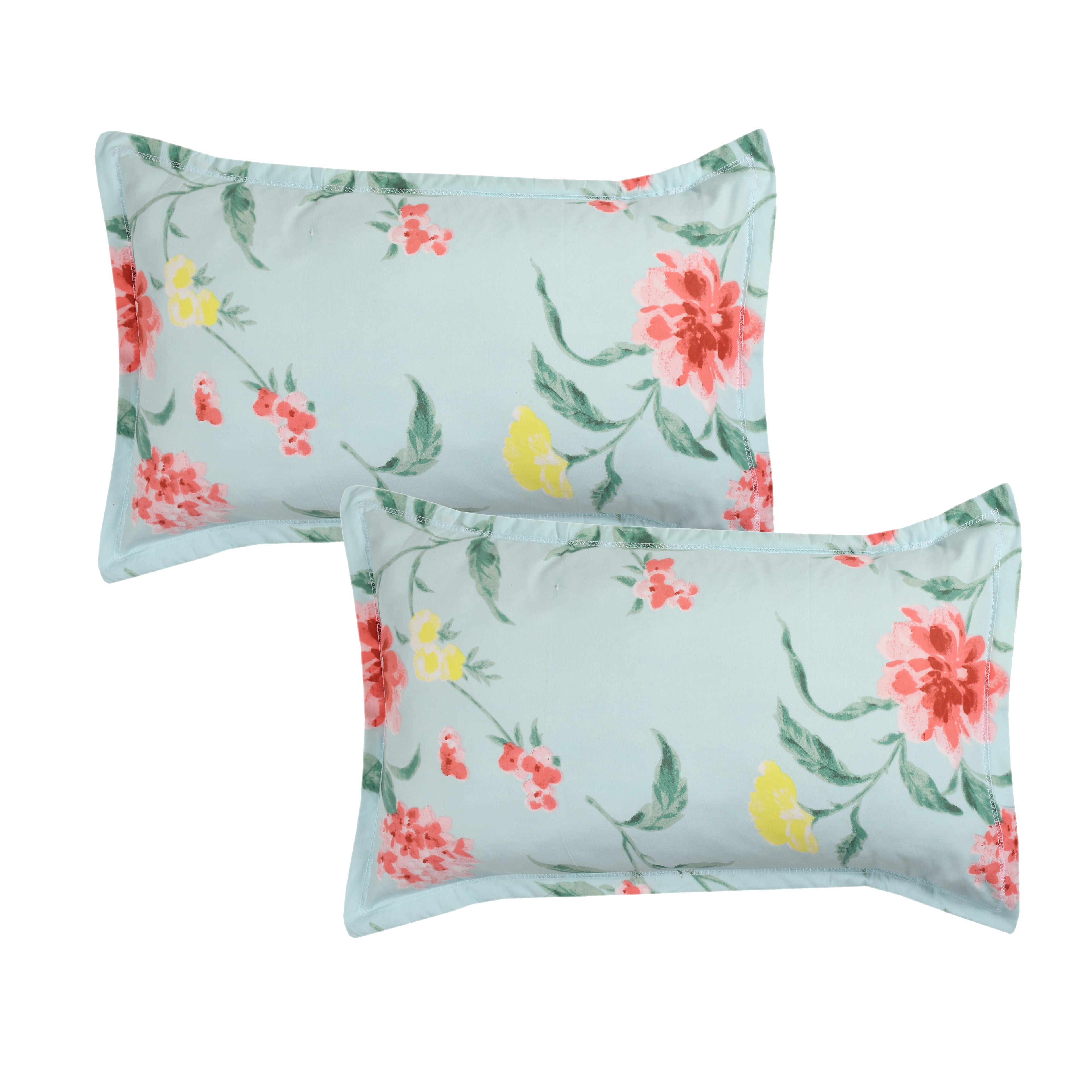 Floral Whisper, Breathable and Ultra-soft, King Size Bedsheet with 2 Pillow Cover