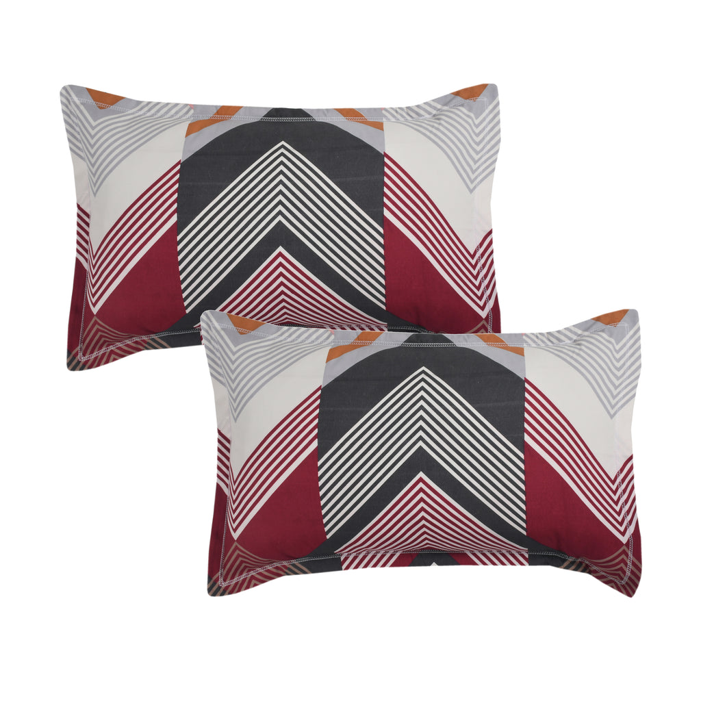 Modern Chevron Stripes, Breathable and Ultra-soft, Double Bed Bedsheet with 2 Pillow Cover