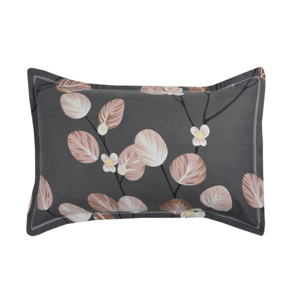Botanical Blossom Pattern, Breathable and Ultra-soft, Double Bed Bedsheet with 2 Pillow Cover