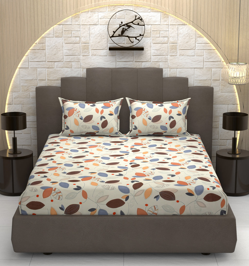 Nature’s Whisper, Breathable and Ultra-soft, Double Bed Bedsheet with 2 Pillow Cover