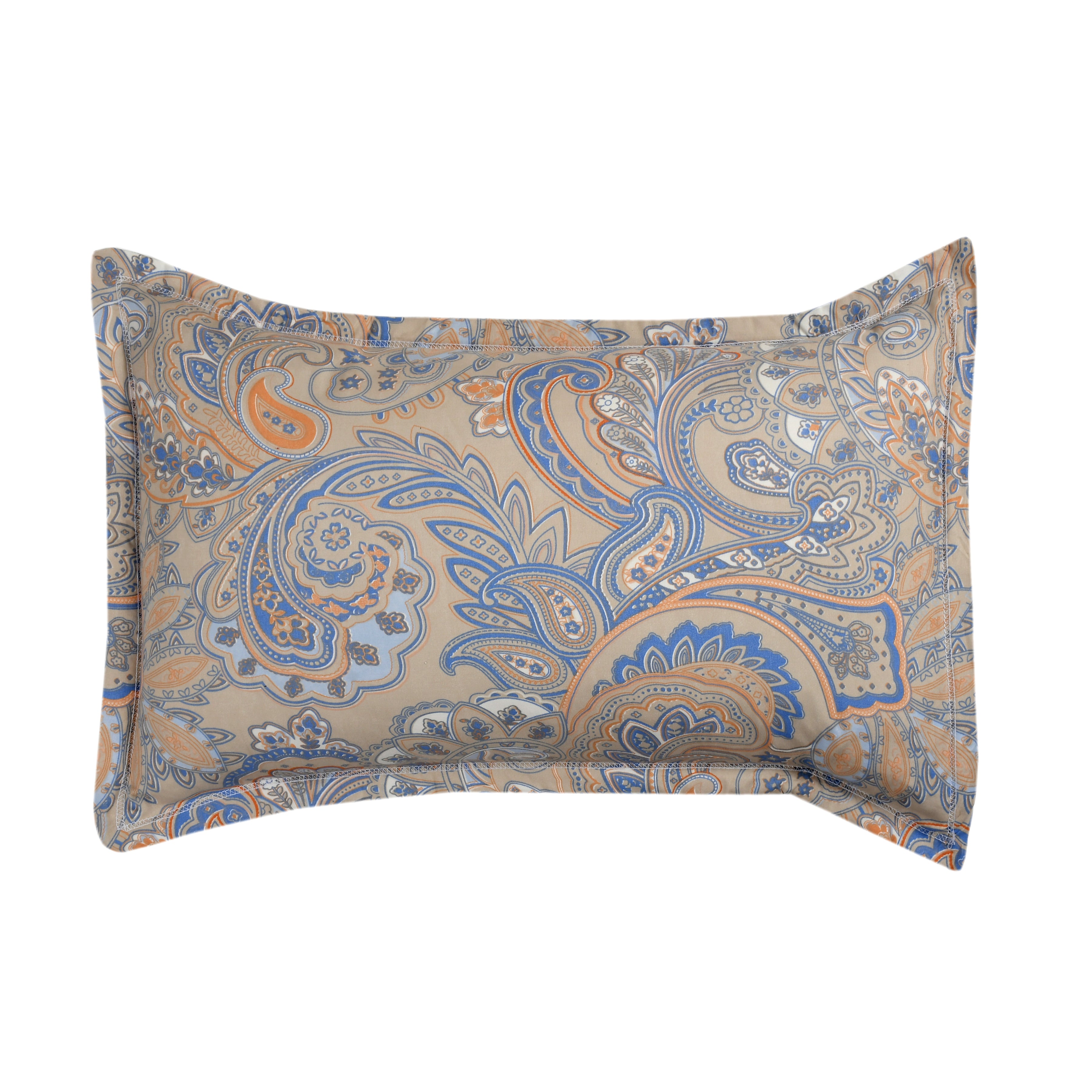 Vintage Royale Pattern, Breathable and Ultra-soft, Double Bed Bedsheet with 2 Pillow Cover