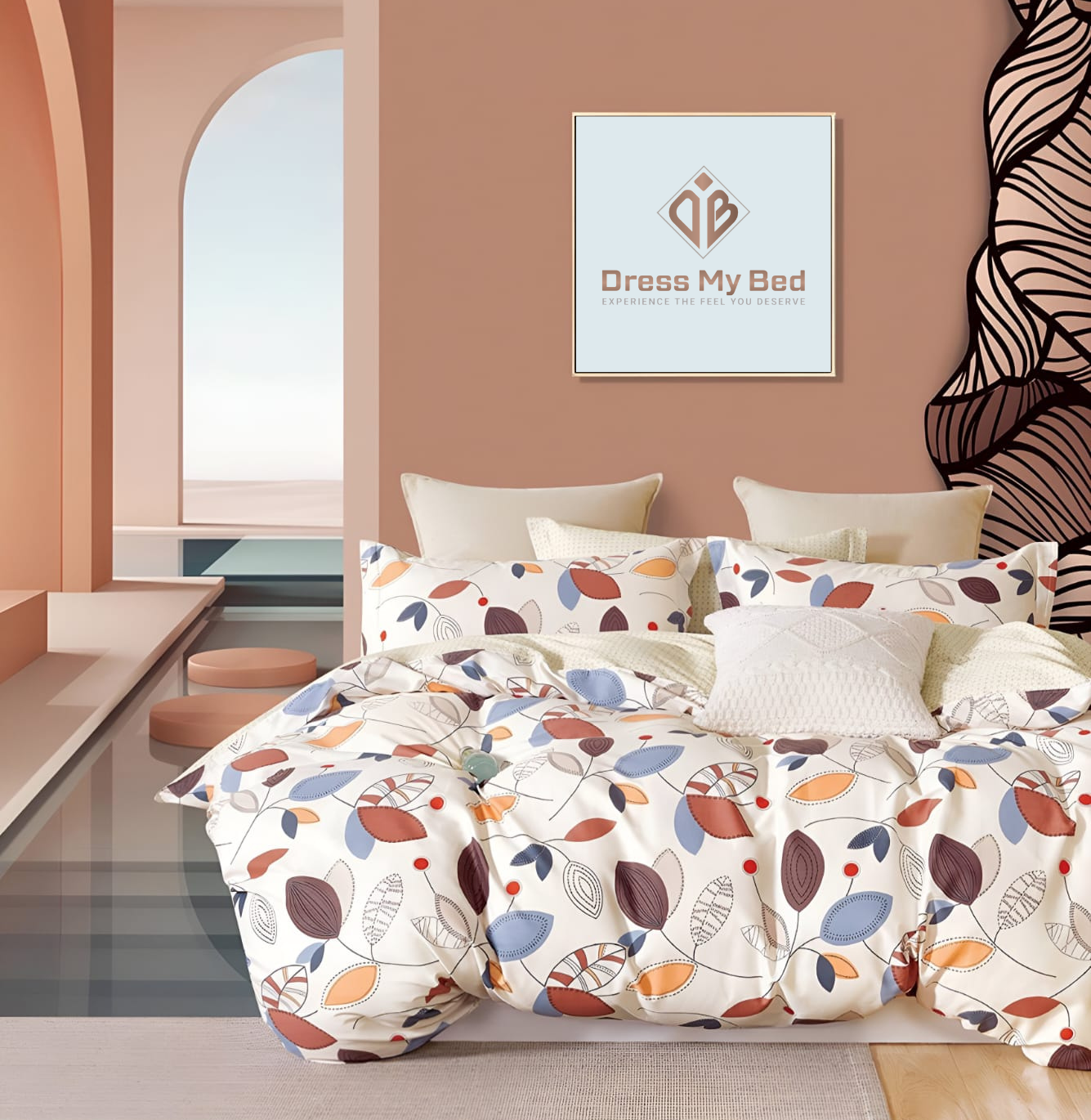 Nature’s Whisper, Breathable and Ultra-soft, Double Bed Bedsheet with 2 Pillow Cover